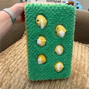 Plush Hide-and-Seek Dog Toy - Green & Yellow Chick Puzzle